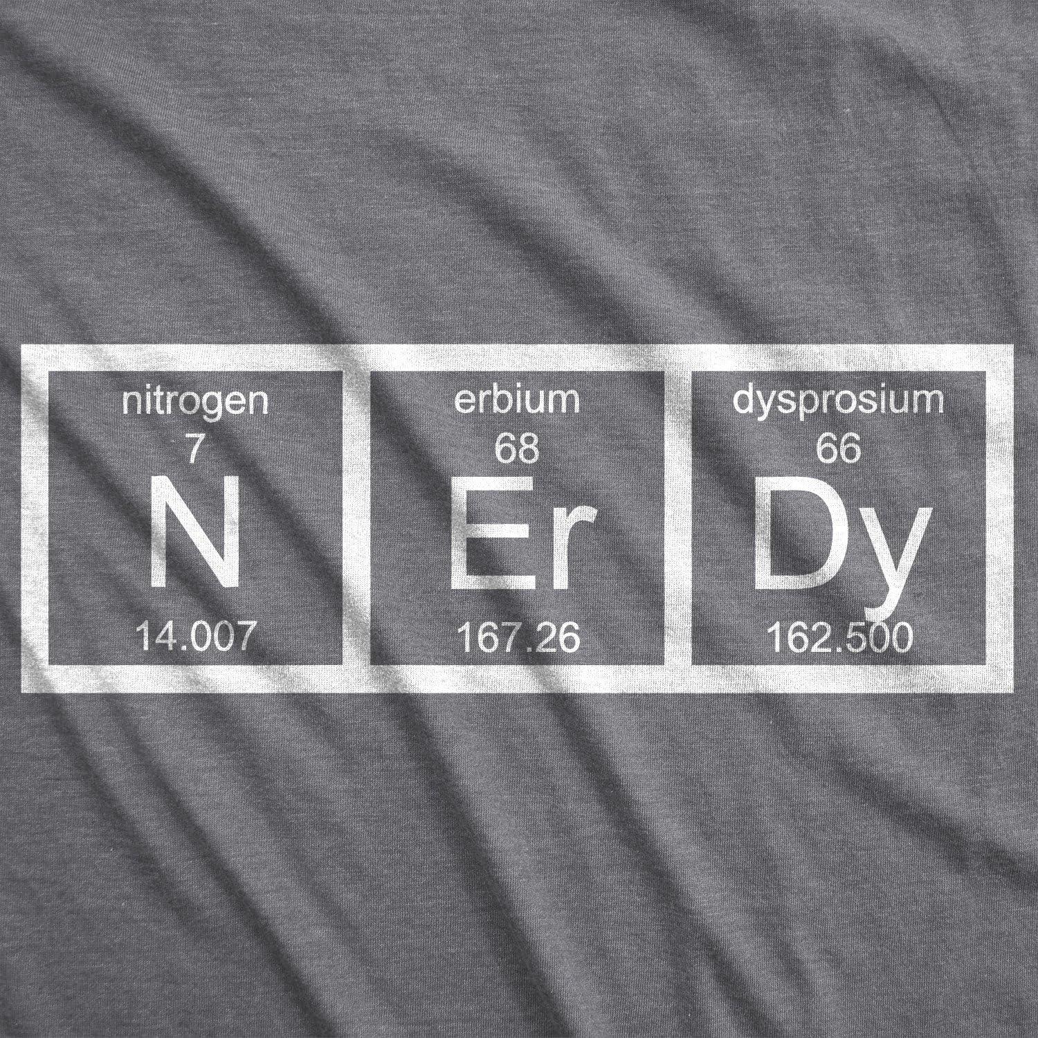 imageNerdy Periodic Table T Shirt Funny Science Shirts MensLight Heather Grey