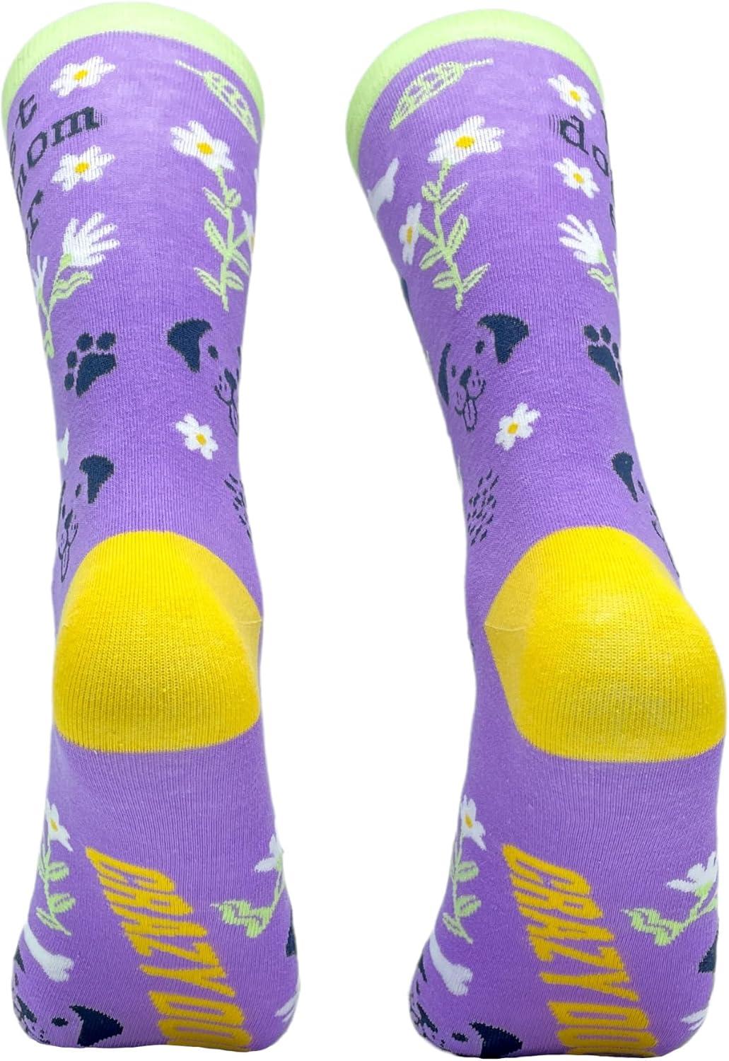 imageWomens Best Dog Mom Ever Socks Funny Mothers Day Pet Puppy Animal Lover Graphic Novelty Footwear Funny and Sarcastic Gift for Casual Wear