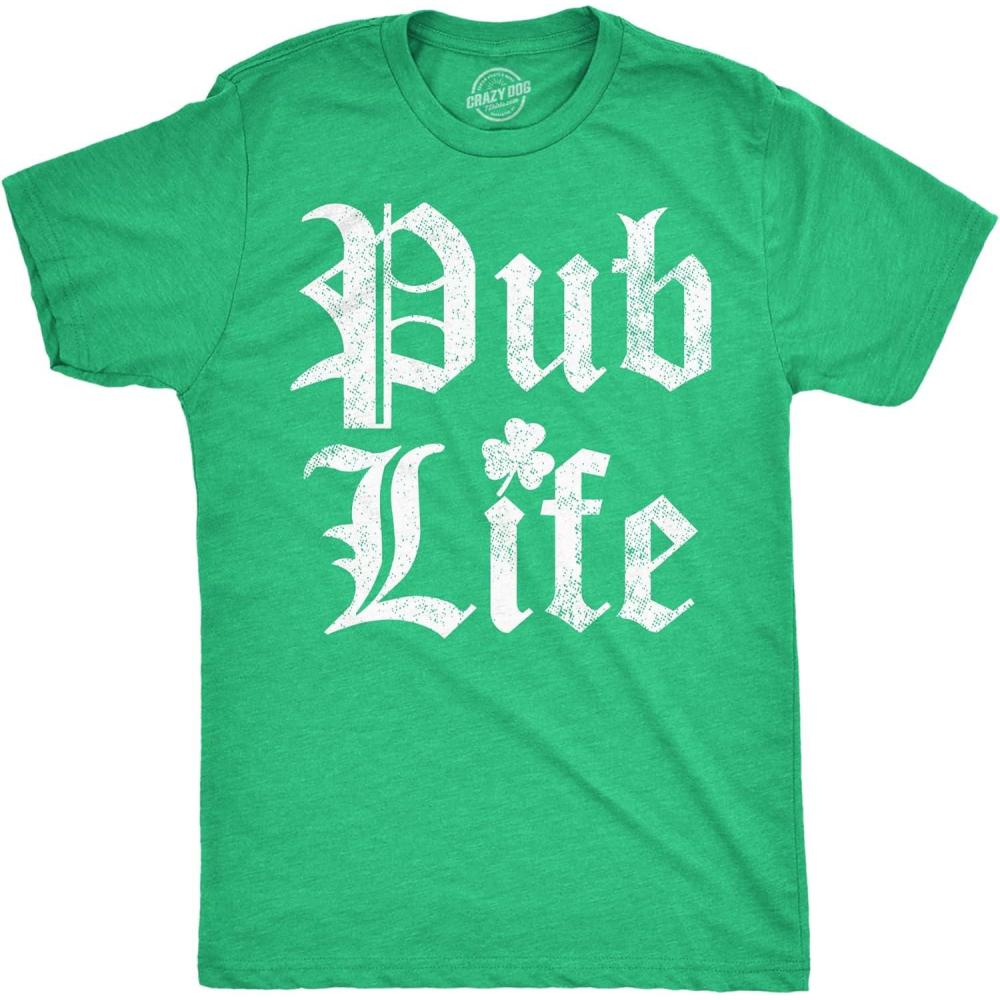 imageMens Funny T Shirts Pub Life St Patricks Day Drinking Shirt for Men