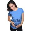 Crazy Dog Funny Maternity Shirts Daddy Did it and Baby Loading Cute Maternity Tees for Pregnant Women(Heather Light Blue – Daddy Did It)