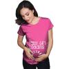 Crazy Dog Funny Maternity Shirts Daddy Did it and Baby Loading Cute Maternity Tees for Pregnant Women(Pink – Girl Loading)
