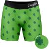 Crazy Dog T-Shirts Mens I Clover Shenanigans Boxers Funny St Patricks Day Saint Paddy Shamrock Graphic Underwear(Green)