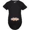 Maternity My Baby Loves Tacos Funny T Shirt Cute Announcement Pregnancy Bump Tee(Black)