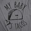 Maternity My Baby Loves Tacos Funny T Shirt Cute Announcement Pregnancy Bump Tee(Dark Heather Grey)