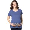 Maternity My Baby Loves Tacos Funny T Shirt Cute Announcement Pregnancy Bump Tee(Heather Light Blue)