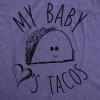 Maternity My Baby Loves Tacos Funny T Shirt Cute Announcement Pregnancy Bump Tee(Heather Purple)