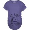 Maternity My Baby Loves Tacos Funny T Shirt Cute Announcement Pregnancy Bump Tee(Heather Purple)