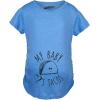 Maternity My Baby Loves Tacos Funny T Shirt Cute Announcement Pregnancy Bump Tee(Heather Royal)