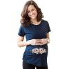 Maternity My Baby Loves Tacos Funny T Shirt Cute Announcement Pregnancy Bump Tee(Navy)