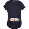 Maternity My Baby Loves Tacos Funny T Shirt Cute Announcement Pregnancy Bump Tee(Navy)