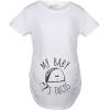 Maternity My Baby Loves Tacos Funny T Shirt Cute Announcement Pregnancy Bump Tee(White)