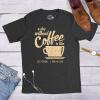 Mens A Day Without Coffee Funny Graphic T Shirt Caffeine Addicted Cool Vintage(Heather Black)