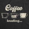 Mens Coffee Loading T Shirt Funny Mugs Caffiene Computer Novelty Tee(Heather Black)
