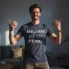 Mens Dad Jokes are How Eye Roll T Shirt Funny Father’s Day Graphic Novelty Hilarious Tee(Heather Navy – Dad Jokes)