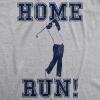 Mens Home Run Golf T Shirt Funny Sarcastic Sports Tee(Light Heather Grey – Home Run)