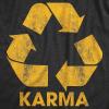 Mens Karma Recycler T Shirt Funny Motivational Positivity Universe Graphic Novelty Tee(Heather Black)