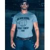 Mens Rock Paper Scissors Throat Punch T Shirt Funny Sarcastic Hilarious Novelty(Heather Light Blue)