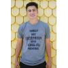 Mens Surely Not Everybody was Kung Fu Fighting T Shirt Funny Sarcastic Saying(Light Heather Grey)