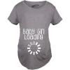 Crazy Dog Funny Maternity Shirts Daddy Did it and Baby Loading Cute Maternity Tees for Pregnant Women(Dark Heather Grey – Girl Loading)
