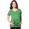 Maternity My Baby Loves Tacos Funny T Shirt Cute Announcement Pregnancy Bump Tee(Green)