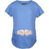 Maternity My Baby Loves Tacos Funny T Shirt Cute Announcement Pregnancy Bump Tee(Heather Light Blue)
