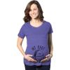 Maternity My Baby Loves Tacos Funny T Shirt Cute Announcement Pregnancy Bump Tee(Heather Purple)