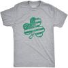 Mens American Shamrock Flag T Shirt USA Cool Saint Patricks Day Clover Graphic(Light Heather Grey)