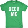 Mens Beer Me T Shirt Funny Saint Patricks Day Cool Sarcastic Drinking Irish Tee(Heather Green)