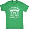 Mens Cant Work Today Got My Hands Full T Shirt Funny Drinking Saint Patricks Day(Heather Green)