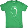 Mens Chicago Illinois Saint Patrick’s T Shirt Funny St. Paddy’s Day Parade Novelty Graphic Tee for Guys(Heather Green)