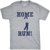 Mens Home Run Golf T Shirt Funny Sarcastic Sports Tee(Light Heather Grey – Home Run)