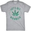 Mens Lets Get Highrish T Shirt Funny Saint Patricks Day Marijuana Graphic Patty(Light Heather Grey)