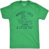 Mens Nobody Likes A Little Pot T Shirt Funny St Patricks Day Outfit Weed Tee(Heather Green)