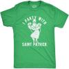 Mens Party with St Patrick T Shirt Funny Saint Patricks Day Parade Drinking Shenanigans Outfit(Heather Green)