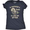 Womens A Mother’s Love is Like No Otter T Shirt Funny Cuddly Graphic Mother’s Day Tee(Heather Navy)