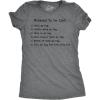 Womens Weekend to Do List Funny Dog List T Shirt Hilarious Shirt Dog Mom Gift(Dark Heather Grey)