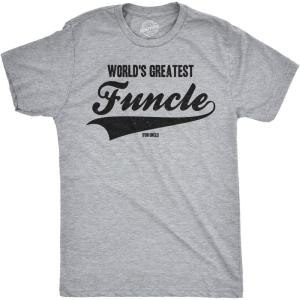Crazy Dog T-Shirts mens 016funclemen(Light Heather Grey)