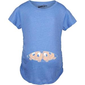Maternity My Baby Loves Tacos Funny T Shirt Cute Announcement Pregnancy Bump Tee(Heather Light Blue)