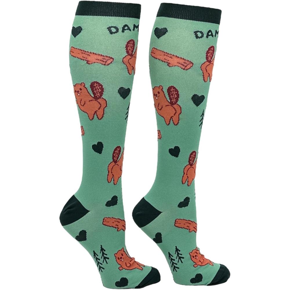 imageCrazy Dog TShirts Funny Compression Socks for Women and Men Cute Compression Socks for WomenDam Girl