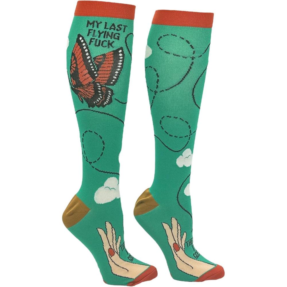 imageCrazy Dog TShirts Funny Compression Socks for Women and Men Cute Compression Socks for WomenLast Flying Fuck