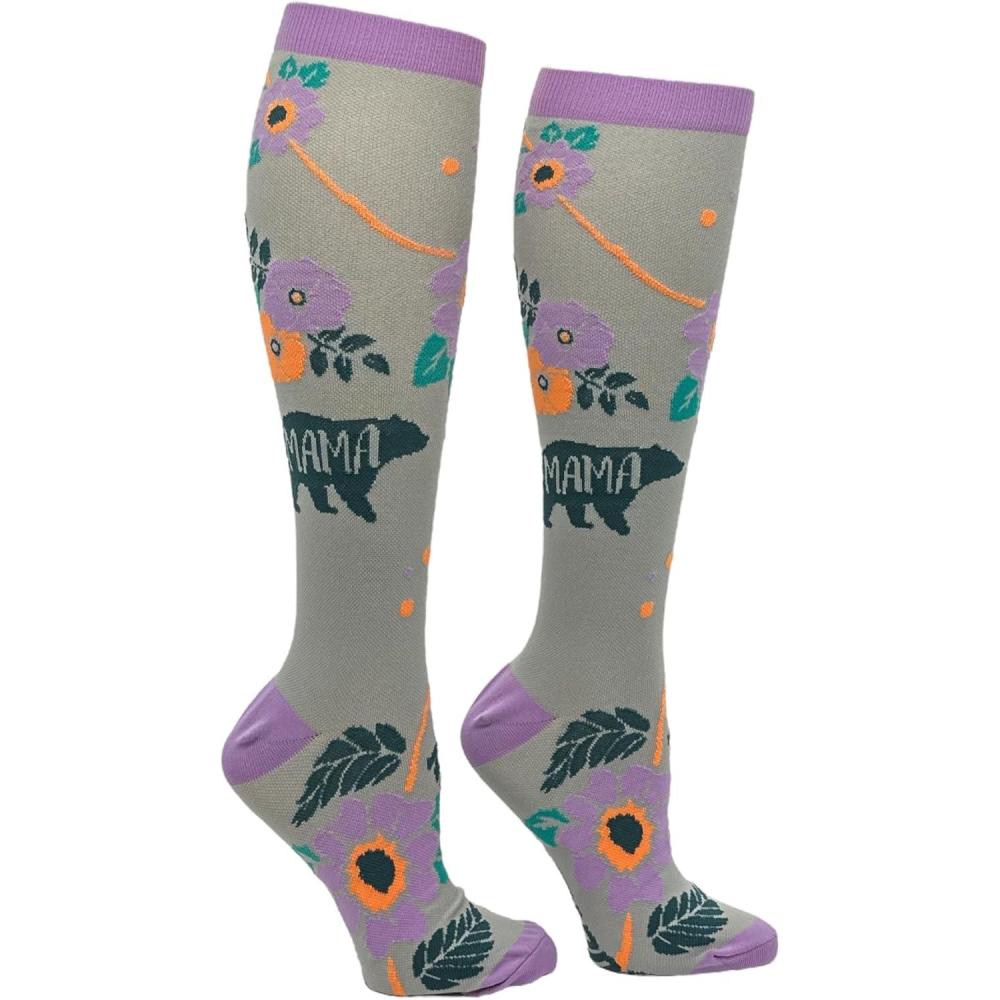 imageCrazy Dog TShirts Funny Compression Socks for Women and Men Cute Compression Socks for WomenMama Bear