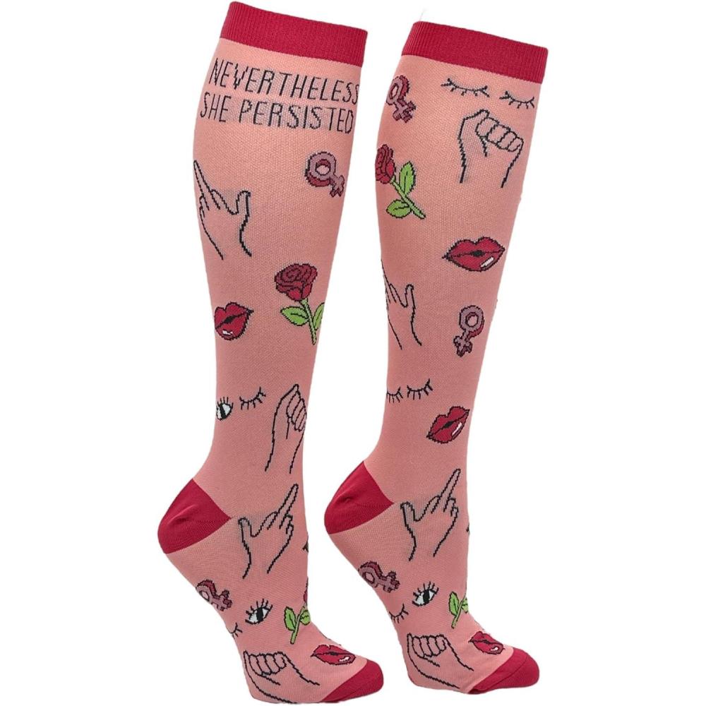 imageCrazy Dog TShirts Funny Compression Socks for Women and Men Cute Compression Socks for WomenNevertheless
