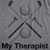 Mens My Therapist Golf T Shirt Funny Sports Activity Golfing Graphic Novelty Tee Crazy Dog Novelty Mens T-Shirts with Golf Sayings Soft Comfortable Funny Graphic Tee Dark Heather Grey M