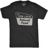 Mens Enjoy Your National Forest Funny Outdoor Vintage Camping Mountains T Shirt(Heather Black)