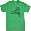 Mens New York State Clovers T Shirt Funny St Pattys Day Parade Four Leaf Shamrock Tee for Guys(Heather Green – New York State Clovers)
