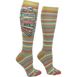 Crazy Dog T-Shirts Funny Compression Socks for Women and Men Cute Compression Socks for Women(All Booked Up)