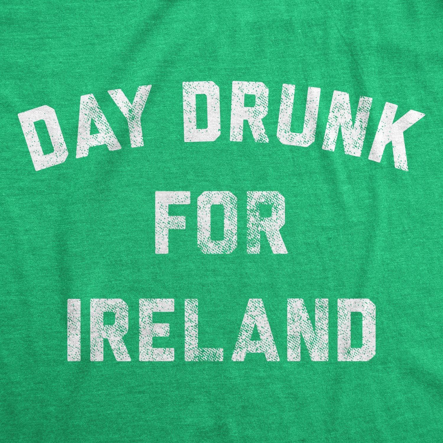 imageMens Day Drunk for Ireland T Shirt Funny Irish Pride St Patricks Day Party TeeHeather Green
