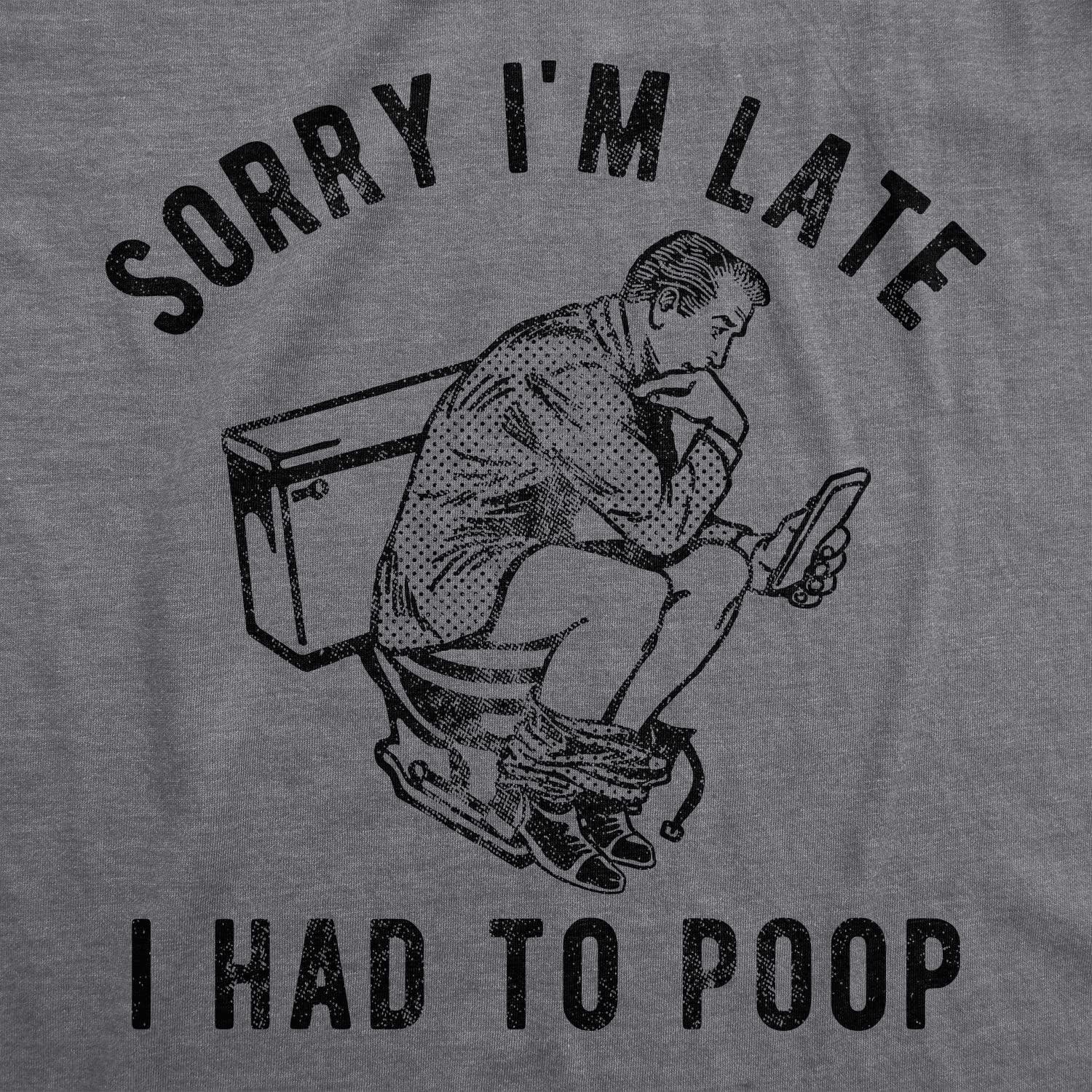 imageMens Toilet Humor TShirts Funny Tees Full of Bull Shirt for GuysDark Heather Grey Late Poop