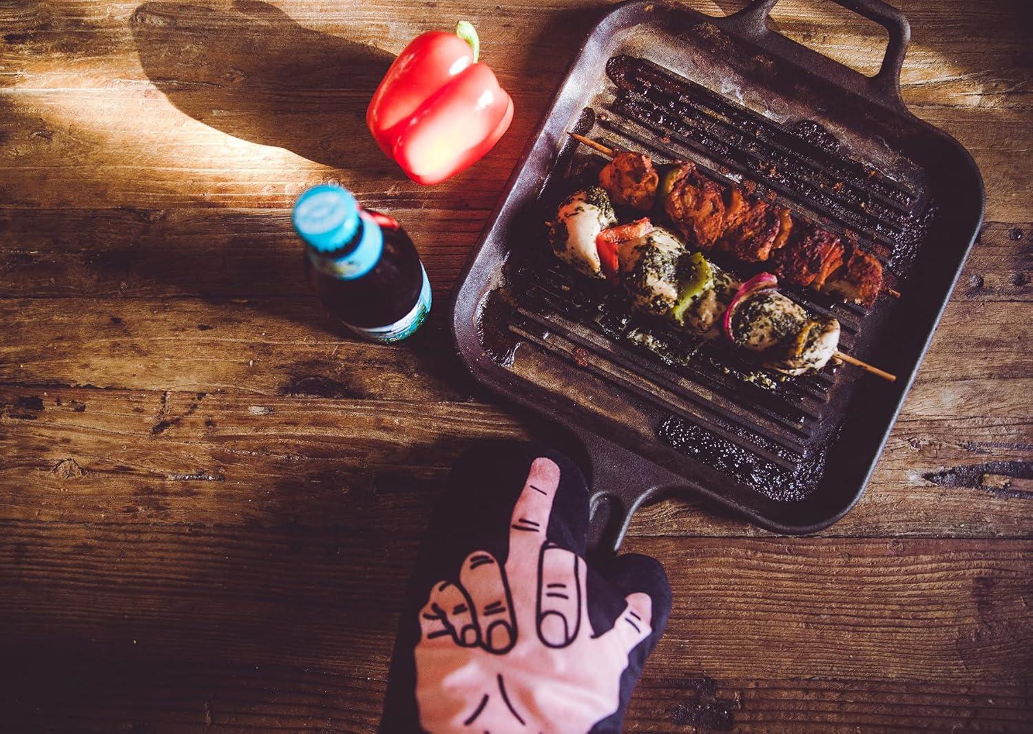 imageMiddle Finger Oven Mitt Funny Flip The Bird Graphic Novelty Kitchen Glove Funny Graphic Kitchenwear Cool Food Novelty Cookware Black Oven MittOven Mitt