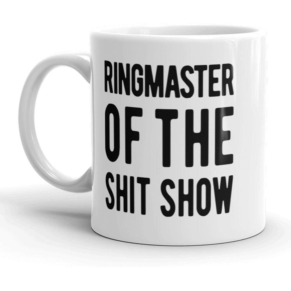 imageCrazy Dog TShirts Ringmaster of The Shit Show Mug Funny Mothers Day Coffee Cup 11oz Microwave Safe Insulated Drinking Cup